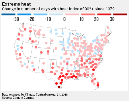 Extreme Heat map graphic