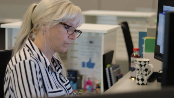 Woman working at office desk