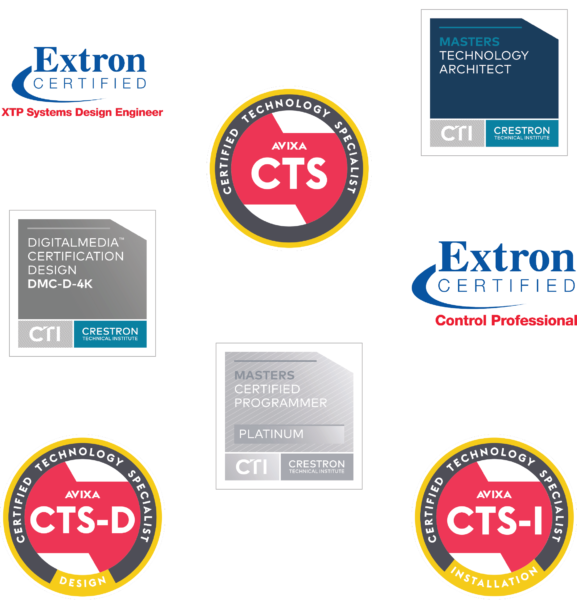 various certification logos