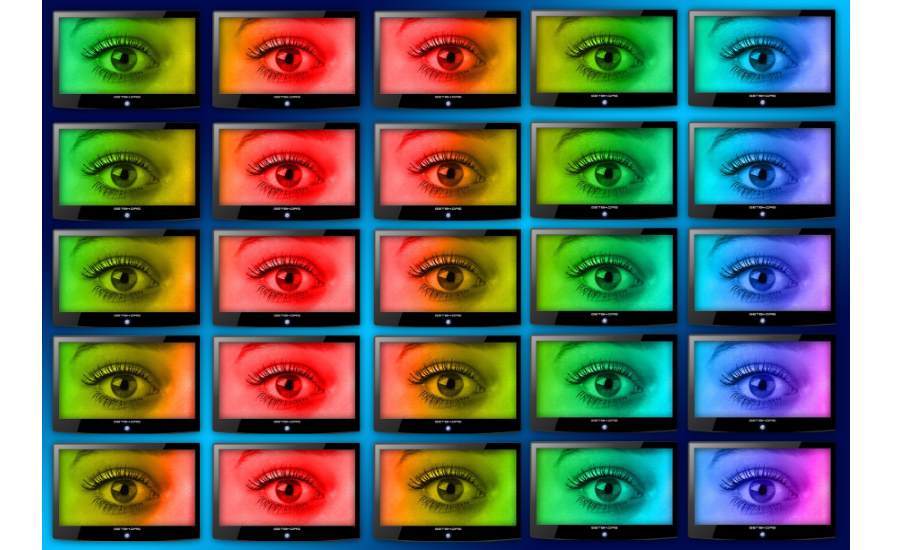 Collage of human eyes