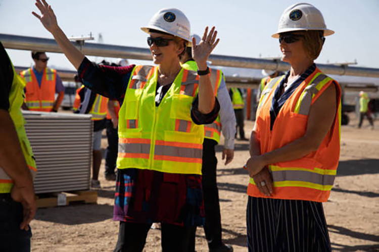 Energy Secretary Granholm tours the Townsite Solar Facility in Nevada