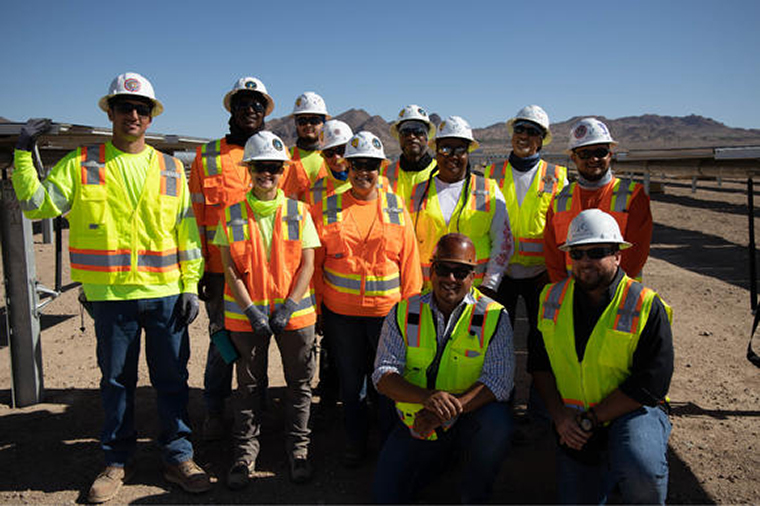 Rosendin's team at the Townsite Solar and Storage facility in Nevada.
